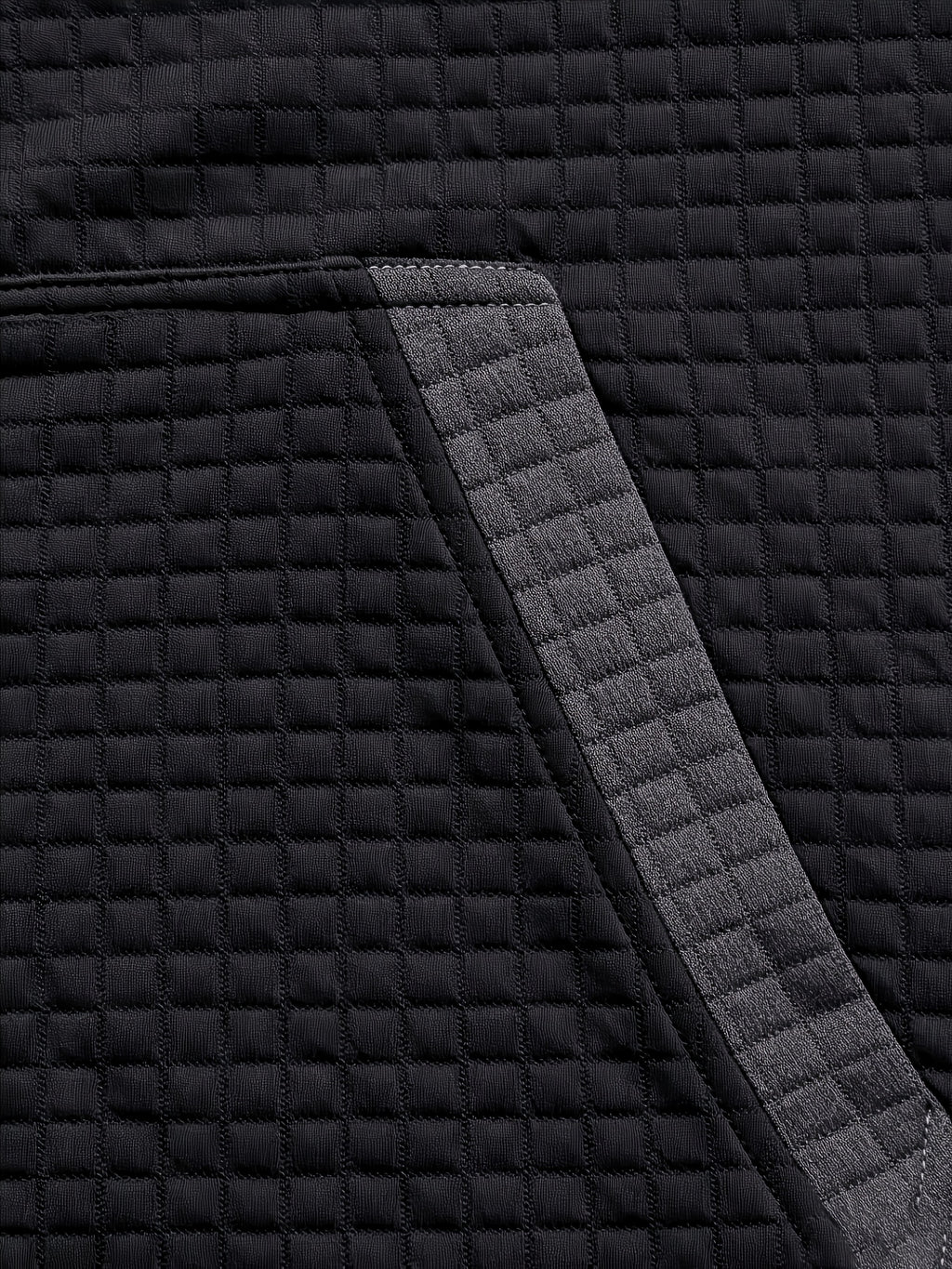Autumn/Winter Men's Thickened Jacquard Long-Sleeve Open Cardigan Jacket, Hooded Fashionable Checkered Jacquard Textured Fabric, Comfortable Outerwear Suitable for Daily Outings, Outdoor Sports, Travel, and Vacations. Lightweight and Comfortable - Black
