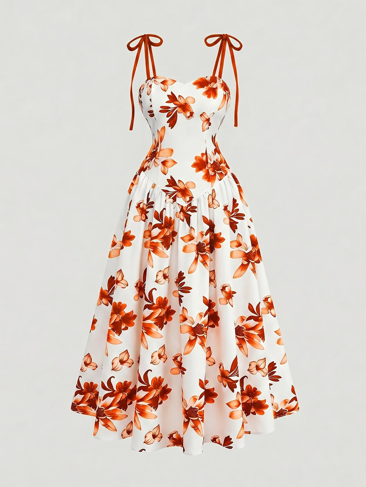 Elegant Sleeveless Dress, Perfect for Vacation Beaches, Streets, and Other Occasions, New Spring/summer Style - Orange