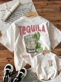 Graphic Print T-Shirt, Summer And Spring Short Sleeve Round Neck Casual Top Women'S Clothing - White