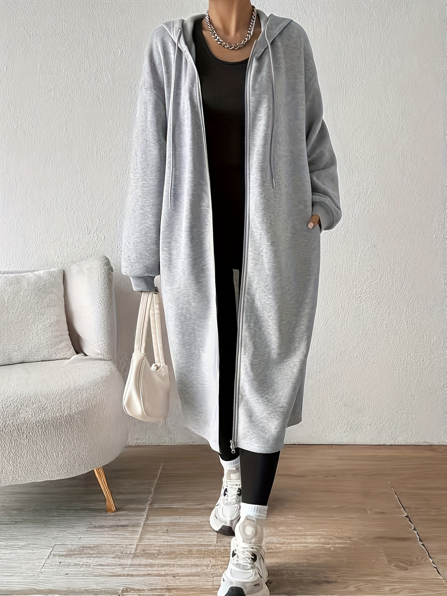 Women's Fashion Color-Block Zip-Up Jacket with Various Butterfly Pattern Prints - Light Grey