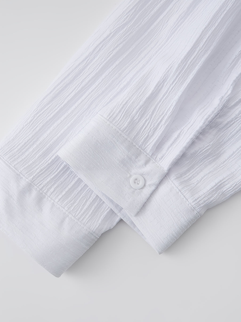 [Pearson OBM] Men'S Comfortable Long Sleeve Casual Shirt - Party Wear, Lightweight Breathable Stand Collar Button-Up, Versatile for Daily Wear, Activities, And Outings, Fashionable Men'S Clothing for Various Occasions, Street Style - White