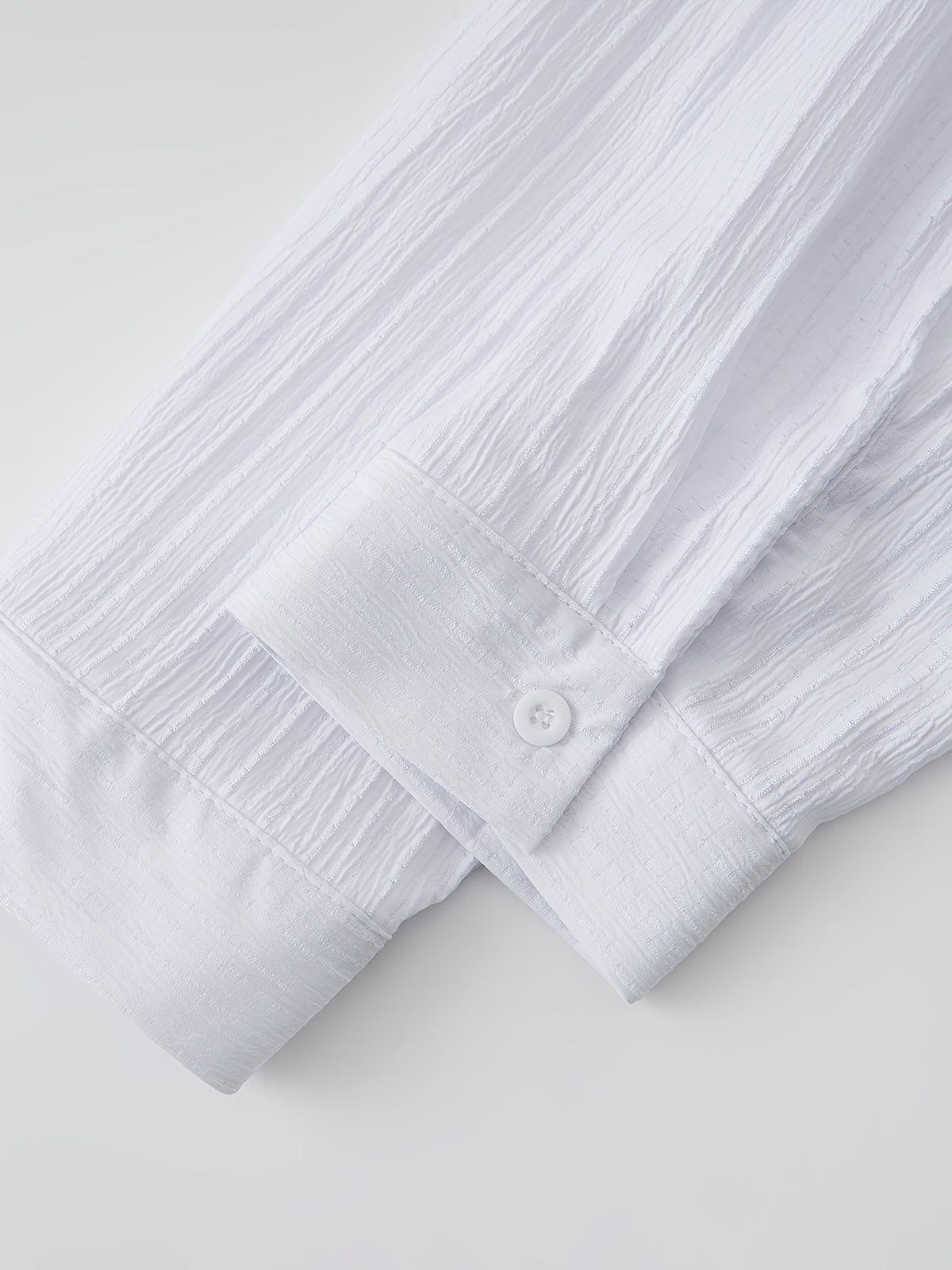 [Pearson OBM] Men'S Comfortable Long Sleeve Casual Shirt - Party Wear, Lightweight Breathable Stand Collar Button-Up, Versatile for Daily Wear, Activities, And Outings, Fashionable Men'S Clothing for Various Occasions, Street Style - White