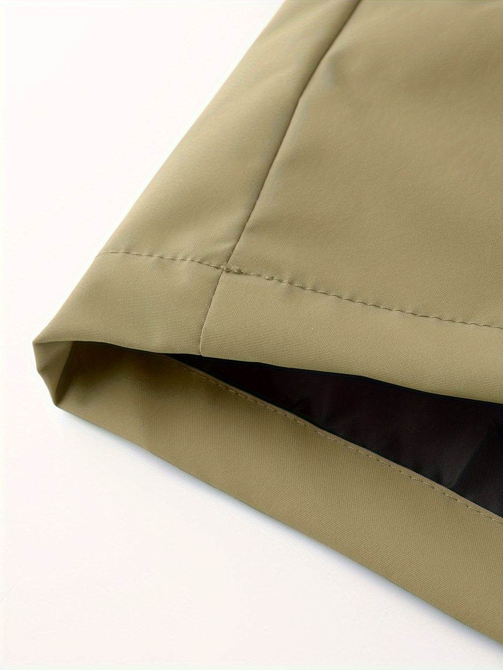 Men's Hooded Jacket with Bull Logo Colorblock Hooded Outdoor Jacket, Men's Sporty Casual Outerwear, JK1859 - Khaki
