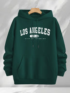 3pcs Urban Element Print Sweatshirt, Men's Casual Hooded Sweatshirt, Long-sleeve Pullover, Slight Stretch, Knitted Polyester Fabric, Regular Men's Hoodie - Green+Coffee+Black