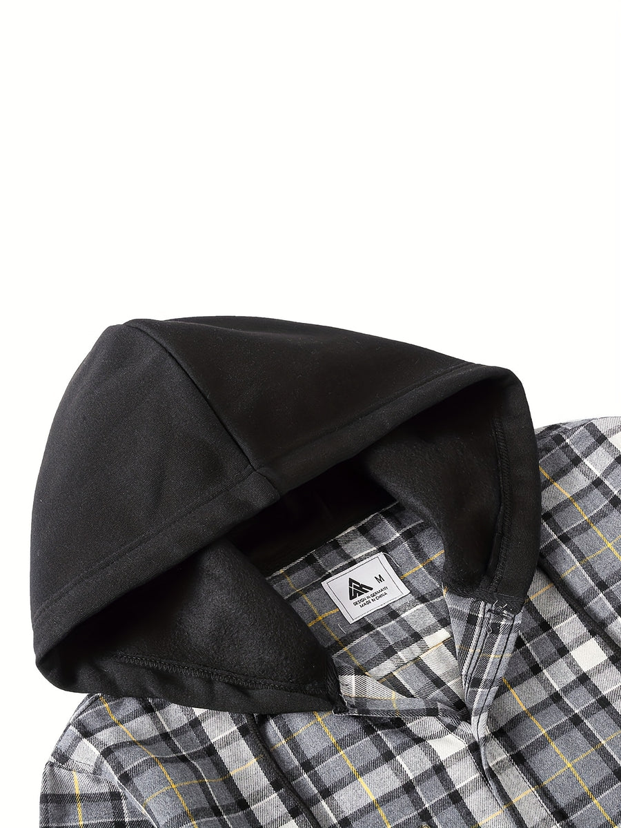 Men's Hooded Sweatshirt - Grid 3