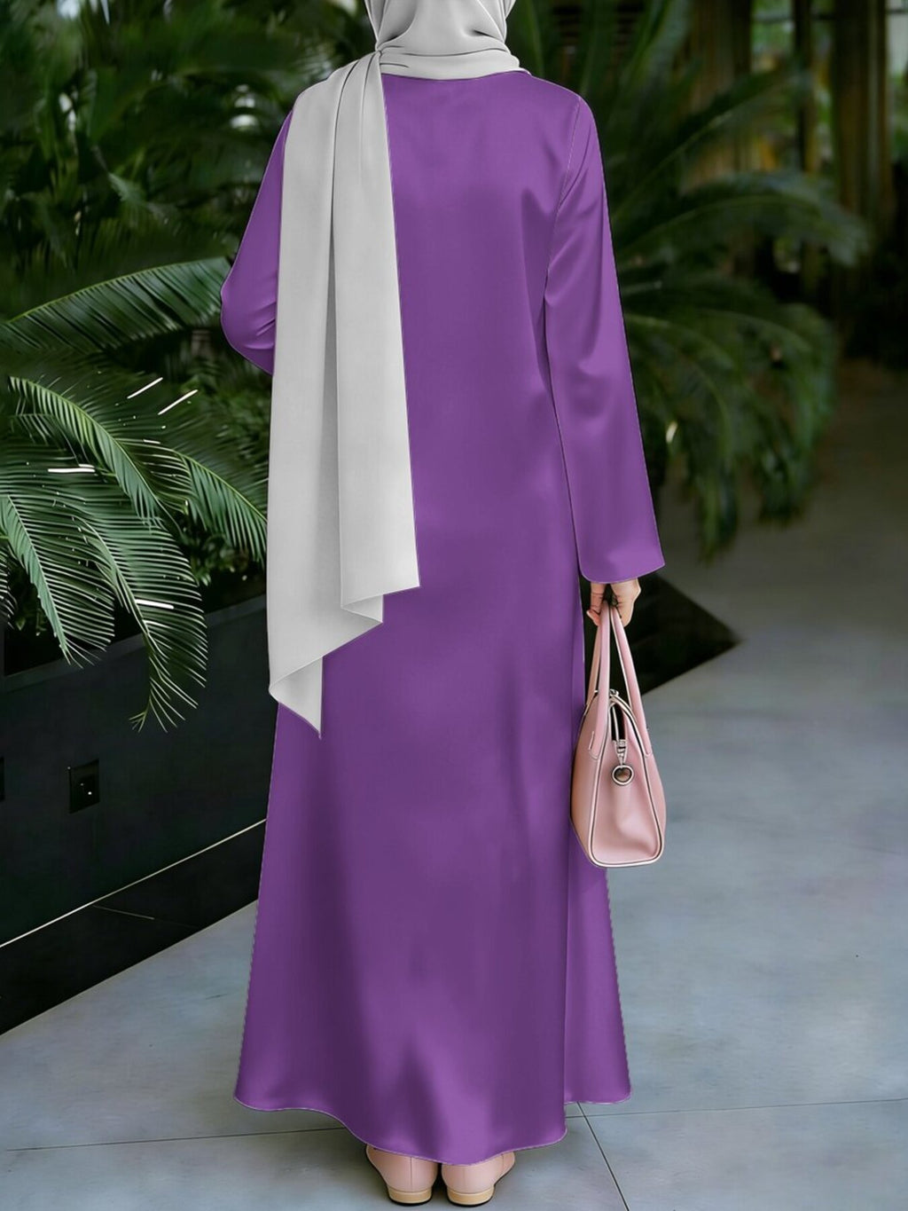 Women'S Middle Eastern Style Muslim Elegant Robe Dress, Suitable for Malaysian Dress, Middle Eastern Dubai Retro Style Long Skirt, Loose Hip-Covering Cut, Suitable for Banquets, Prayer, Visiting Friends, Stiff And Flowing Non- Craft - Mixed colors