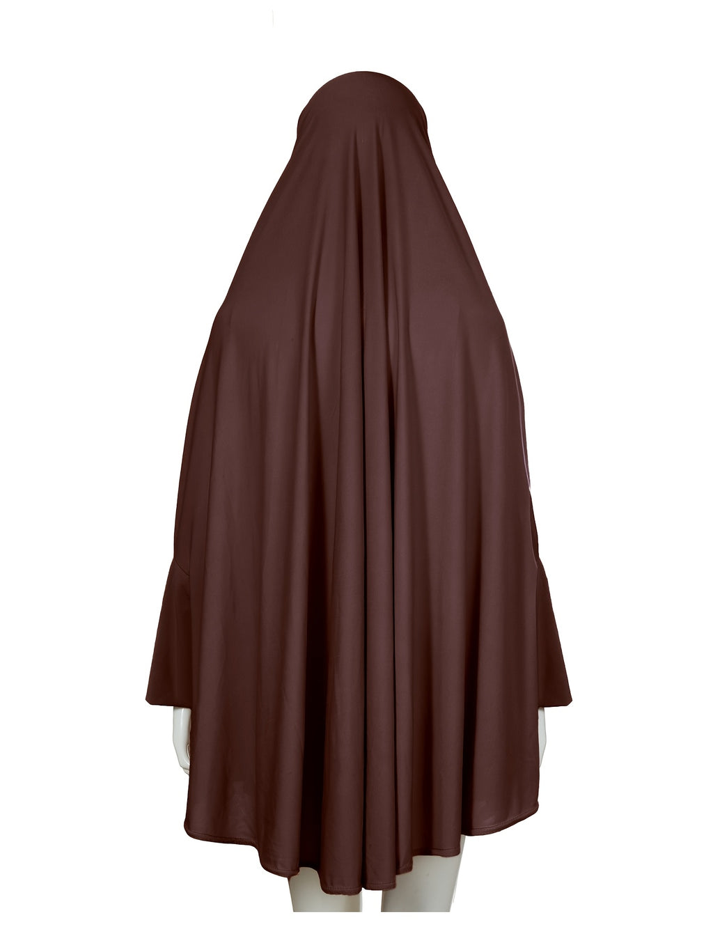 2pcs Women'S Solid Color Robe And Skirt Set, a Conservative And Elegant Outfit for Everyday Wear, Featuring Sleeves Inspired by Middle Eastern Traditional Culture, Abayas - Dark Brown