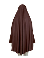 2pcs Women'S Solid Color Robe And Skirt Set, a Conservative And Elegant Outfit for Everyday Wear, Featuring Sleeves Inspired by Middle Eastern Traditional Culture, Abayas - Dark Brown