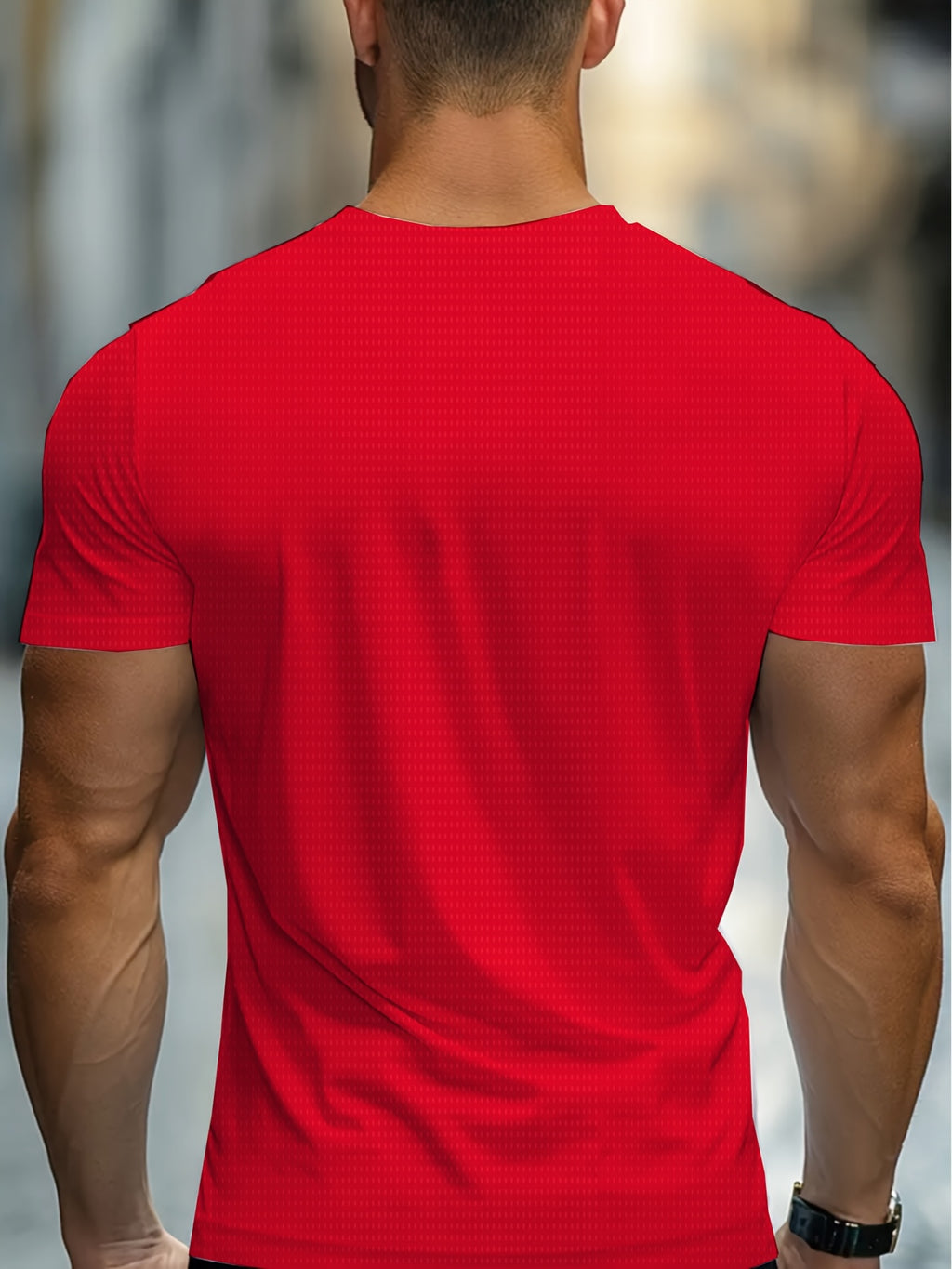 [Printed Design - Non-Textured] Men's Fashionable Simple V-Neck Short-Sleeve T-Shirt, Daily Casual Slim-Fit Solid Color Top, Versatile Basic Business Commuter Men's Apparel - Printed V-Neck T-Shirt - Mixed colors
