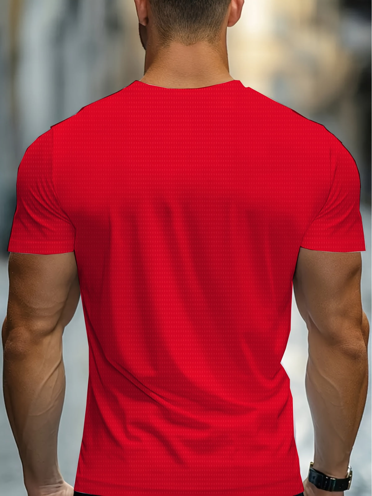 [Printed Design - Non-Textured] Men's Fashionable Simple V-Neck Short-Sleeve T-Shirt, Daily Casual Slim-Fit Solid Color Top, Versatile Basic Business Commuter Men's Apparel - Printed V-Neck T-Shirt - Mixed colors