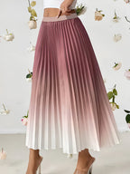 Women'S Pleated Skirt - Burgundy