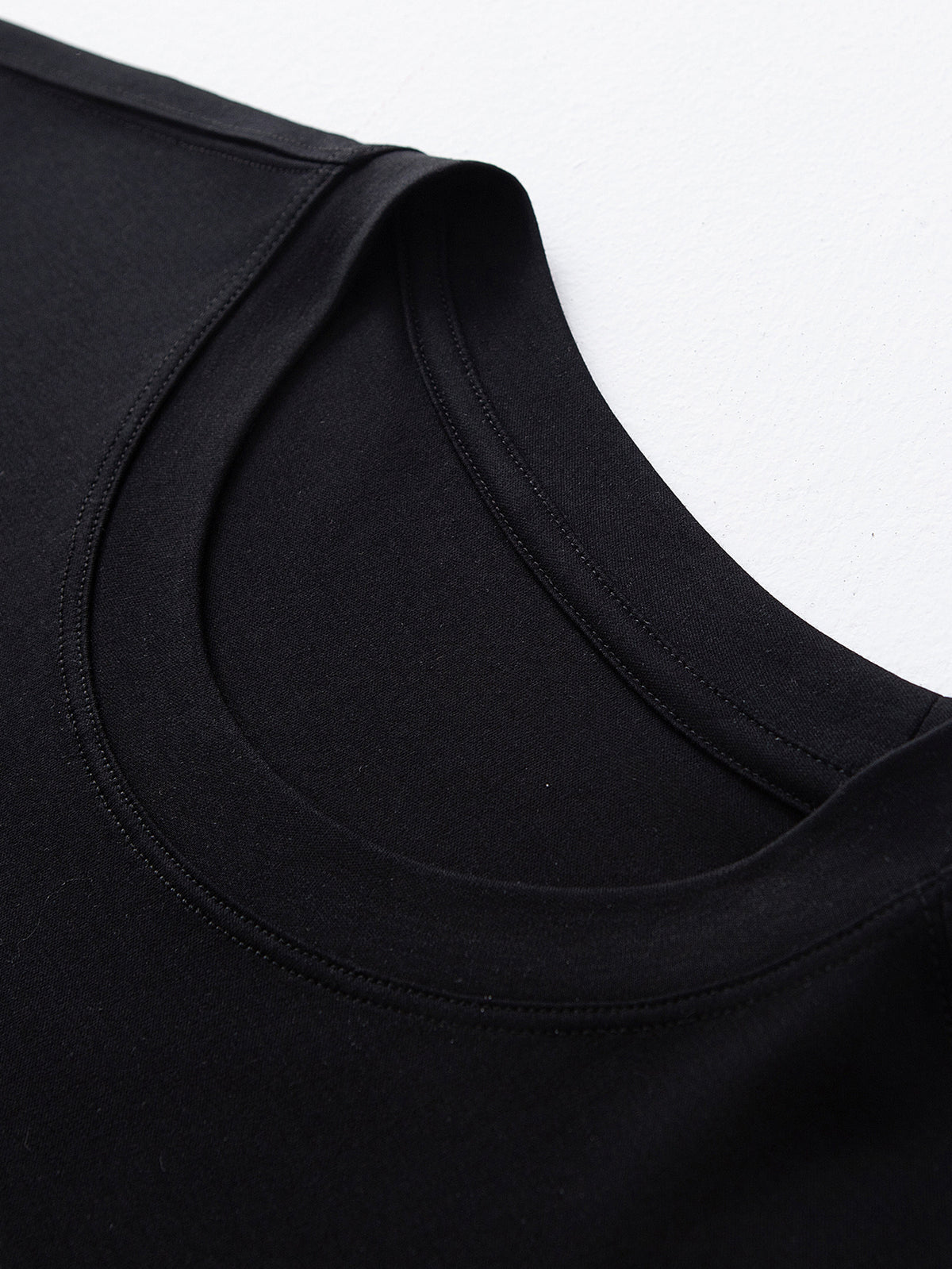 Men's Summer Pure Cotton Short-Sleeve T-Shirt, Solid Color Crew Neck, Simple Casual Versatile Breathable Sweat-Wicking Basic Style Half-Sleeve Top - Black