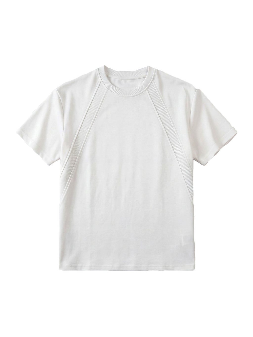 TX104 New Summer Loose-Fit Sporty Casual Outdoor Spliced Short-Sleeve T-Shirt Men's Top Sweatshirt for Vacation, Fishing, Outings, and Leisure - White