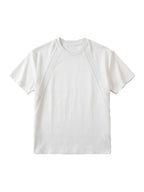 TX104 New Summer Loose-Fit Sporty Casual Outdoor Spliced Short-Sleeve T-Shirt Men's Top Sweatshirt for Vacation, Fishing, Outings, and Leisure - White