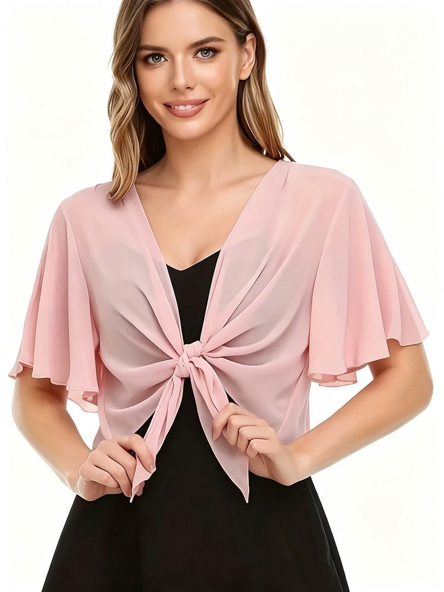 Women's Solid Color Short Sleeve Shirt Cardigan, Lightweight Breathable Cover-Up, for Beach Vacation Commute Dating Home Casual, Classic Versatile Style, Suitable for Various Occasions - Pink
