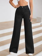 Micro-stretch Straight-leg Jeans, Casual and Fashionable with a Relaxed Fit - Graphite Color