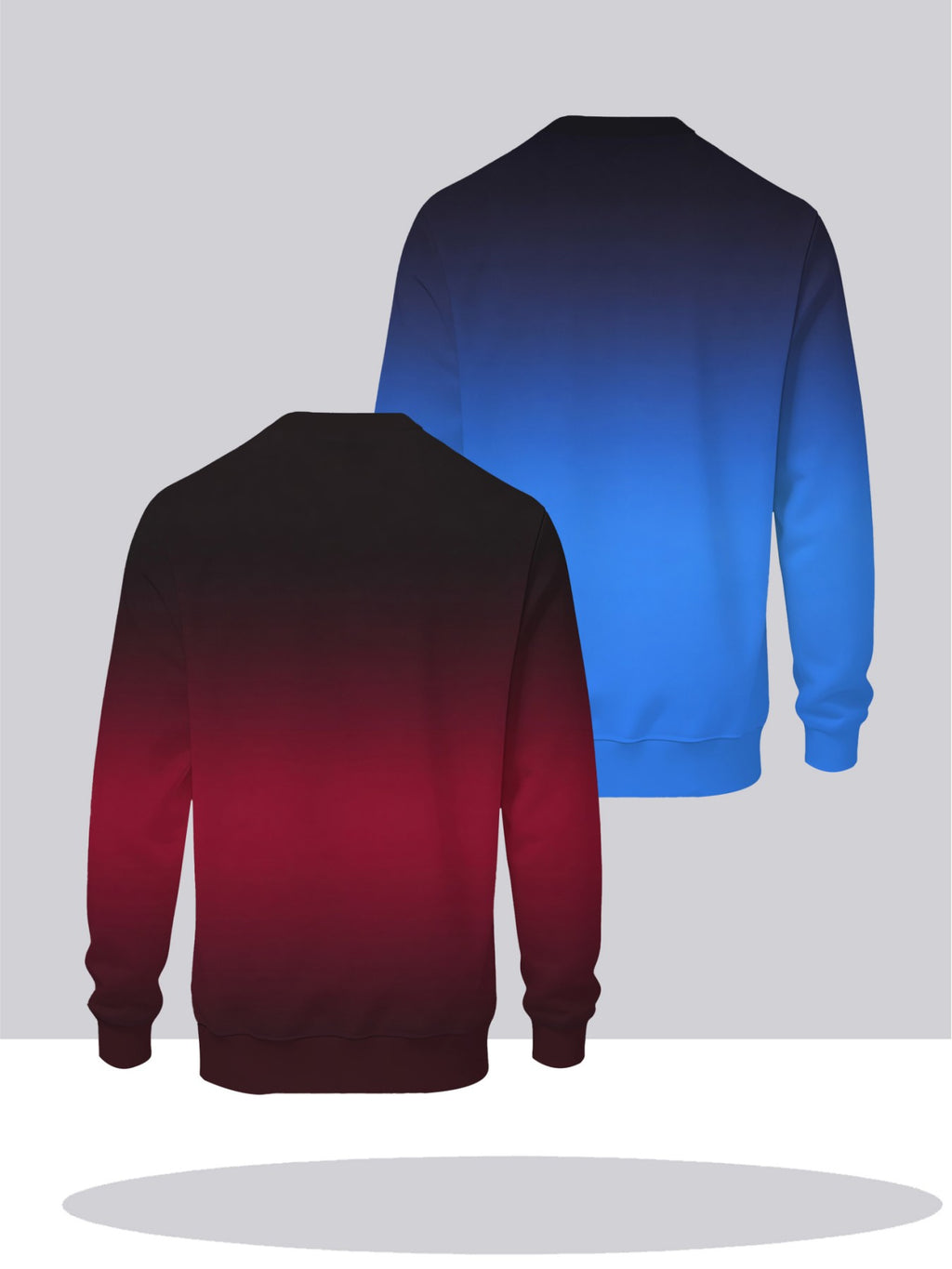 2pcs Men'S Round Neck Sweatshirt Set - Casual Print Top, Outdoor Leisure Style Round Neck Sweatshirt, Basic Versatile Style with Print - Mixed colors