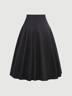 Women'S Bohemian Style Print Casual Easy Tie Bow Skirt - Black