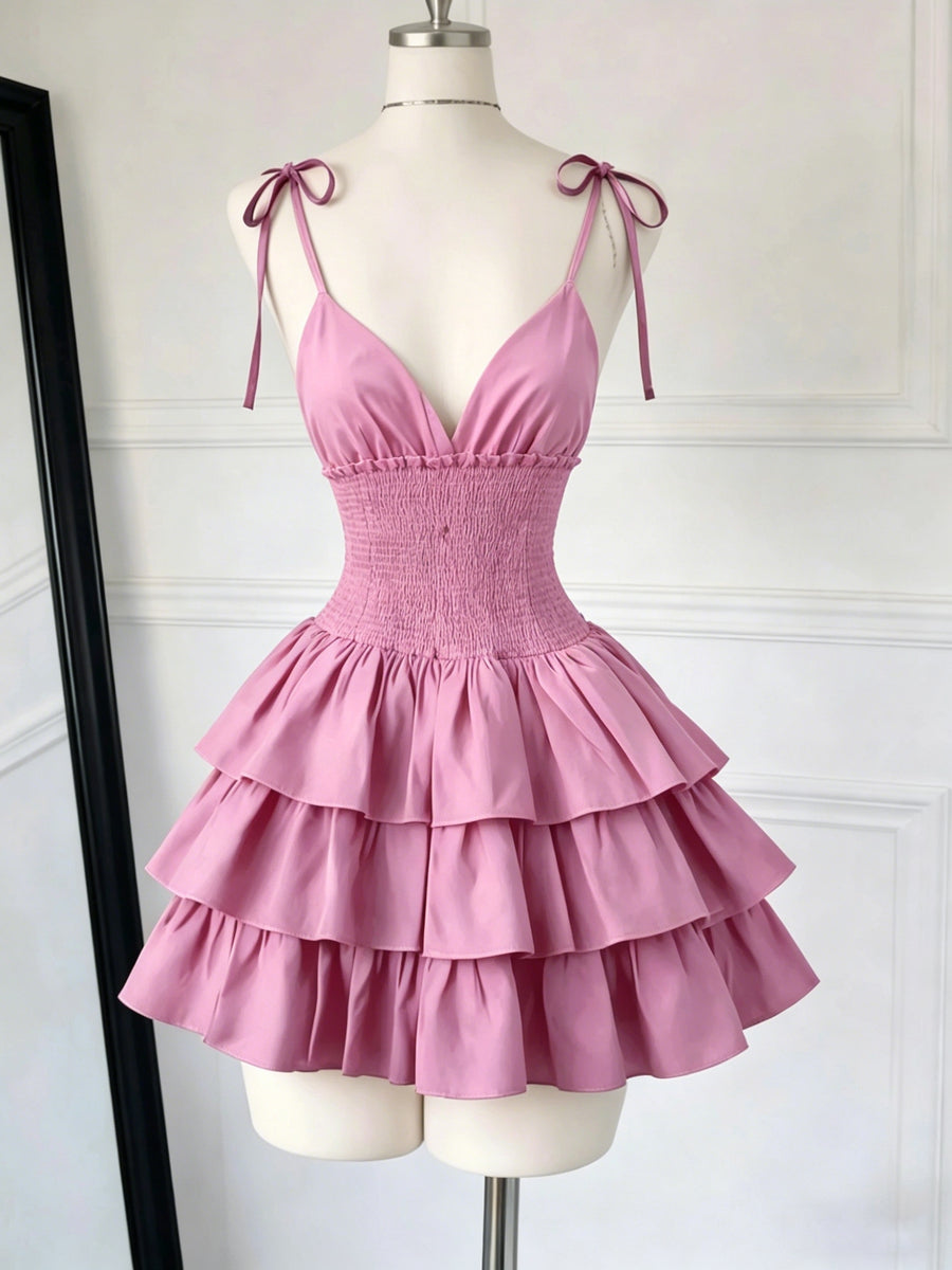 Y2K Spring Summer Cami Dress - Pink