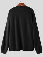 Men'S Loose-Fitting Cardigan in a Solid Color, Featuring an Open Front, Long Sleeves, And a Lightweight Sweater Design - Black