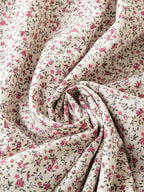 Women's High Waist Floral Maxi Skirt, A-Line Flowy Resort Skirt, French Style Elegant Dress for Spring Summer Fall - Peach