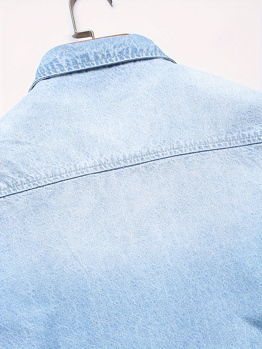Men's Denim Shirt - Light Washed Blue
