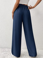 Drawstring Women'S Long Pants - Blue