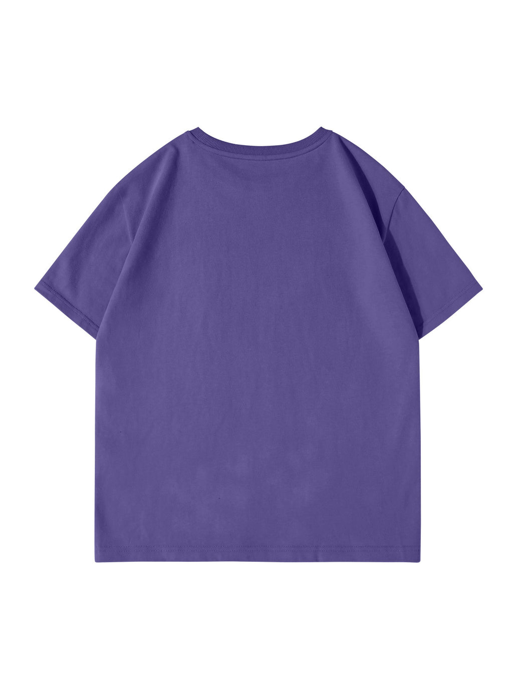 100% Men'S Summer Casual T-Shirt, Loose Fit - Purple