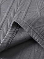 2pcs, High-Quality Men'S Short Sleeve Collared Casual Polo Shirts, 3D Foam Classical Vase Pattern, Textured Ribbed Fabric, Soft And Skin-Friendly Quick-Dry, 3D Cut, Understated And Tasteful. Suitable for Business Office, Outdoor Sports - Gray + Gray