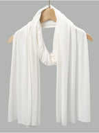 1pc Muslim Ramadan Scarf, Soft And Breathable Headscarf, Suitable for Daily Wear And Eid Al-Fitr - White