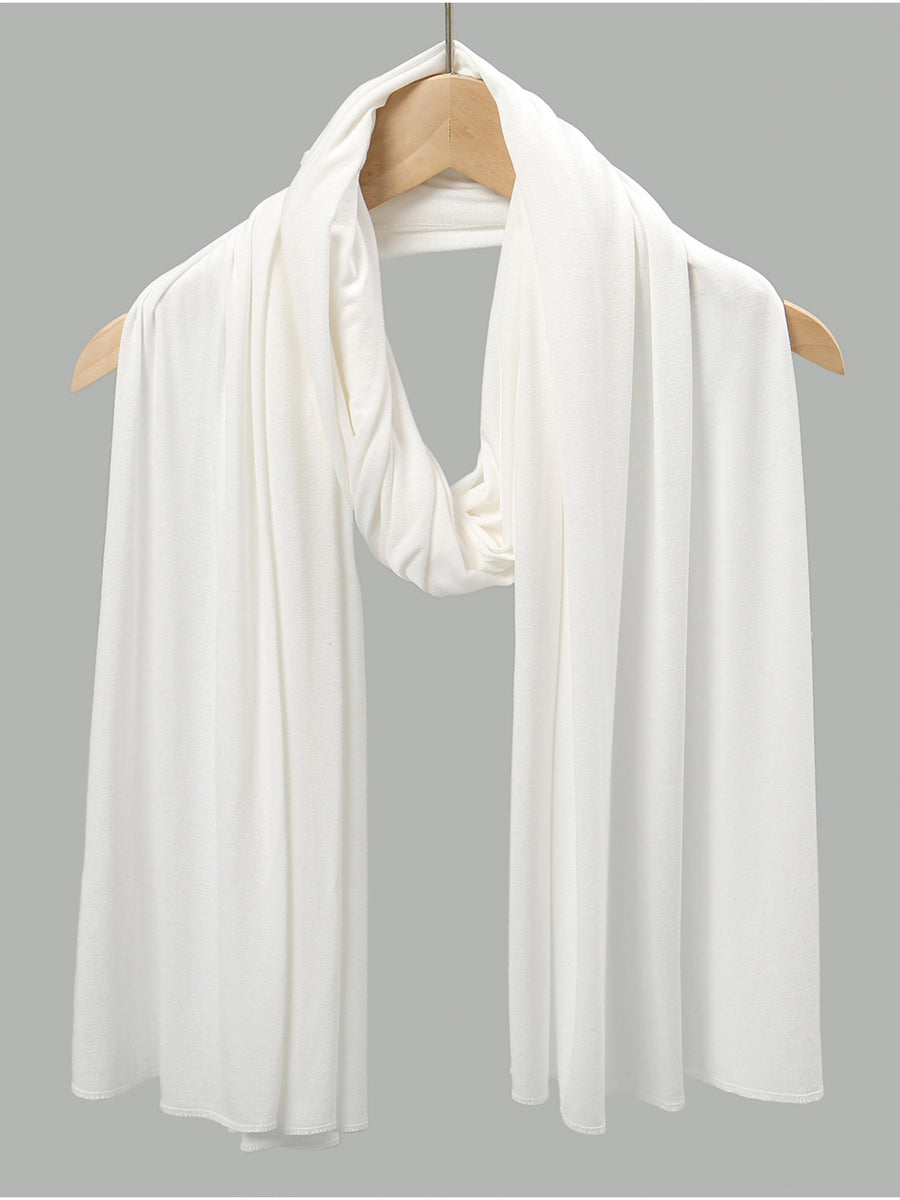 1pc Muslim Ramadan Scarf, Soft And Breathable Headscarf, Suitable for Daily Wear And Eid Al-Fitr - White