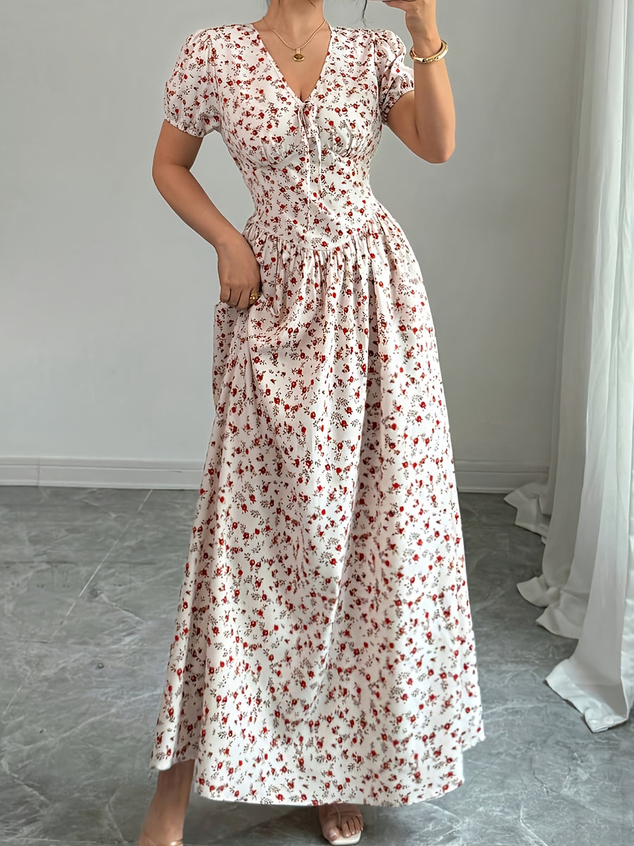 Fashion Printed Women'S Summer Elegant Women'S Long Dress 9008 - Multicolor