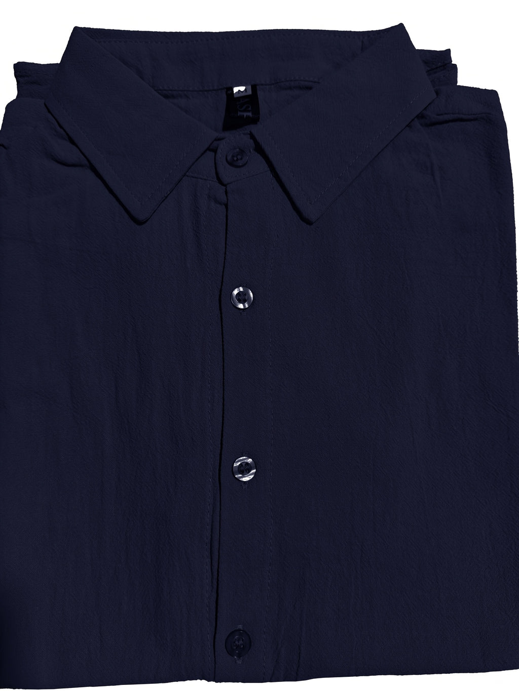 Casual Men's Pure-color Long-sleeved Shirt, a Classic and Versatile Button-up Cardigan, Skin-friendly, Breathable, and of Good Texture. Available in Multiple Colors, It Is the First Choice for Daily Commuting, Shopping, and Going Out. - Navy Color