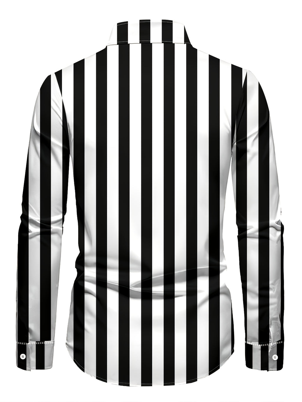 Men's Striped Long-sleeve Shirt with Lapel Collar, a Versatile Top for a Casual, Laid-back Vacation Style - Mixed colors