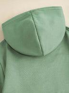 [Villa Joy Water OBM] 6pcs Set Solid Color Basic Hooded Sweatshirt Set Unisex Multi-Color Loose Pullover with Kangaroo Pocket Basic Style Autumn Winter Hoodie Combination - Light Green + Brown + Light Gray + Red + Black + Dark Green