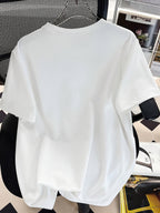 Western Fashion Casual Printed Athletic T-Shirt Top - White
