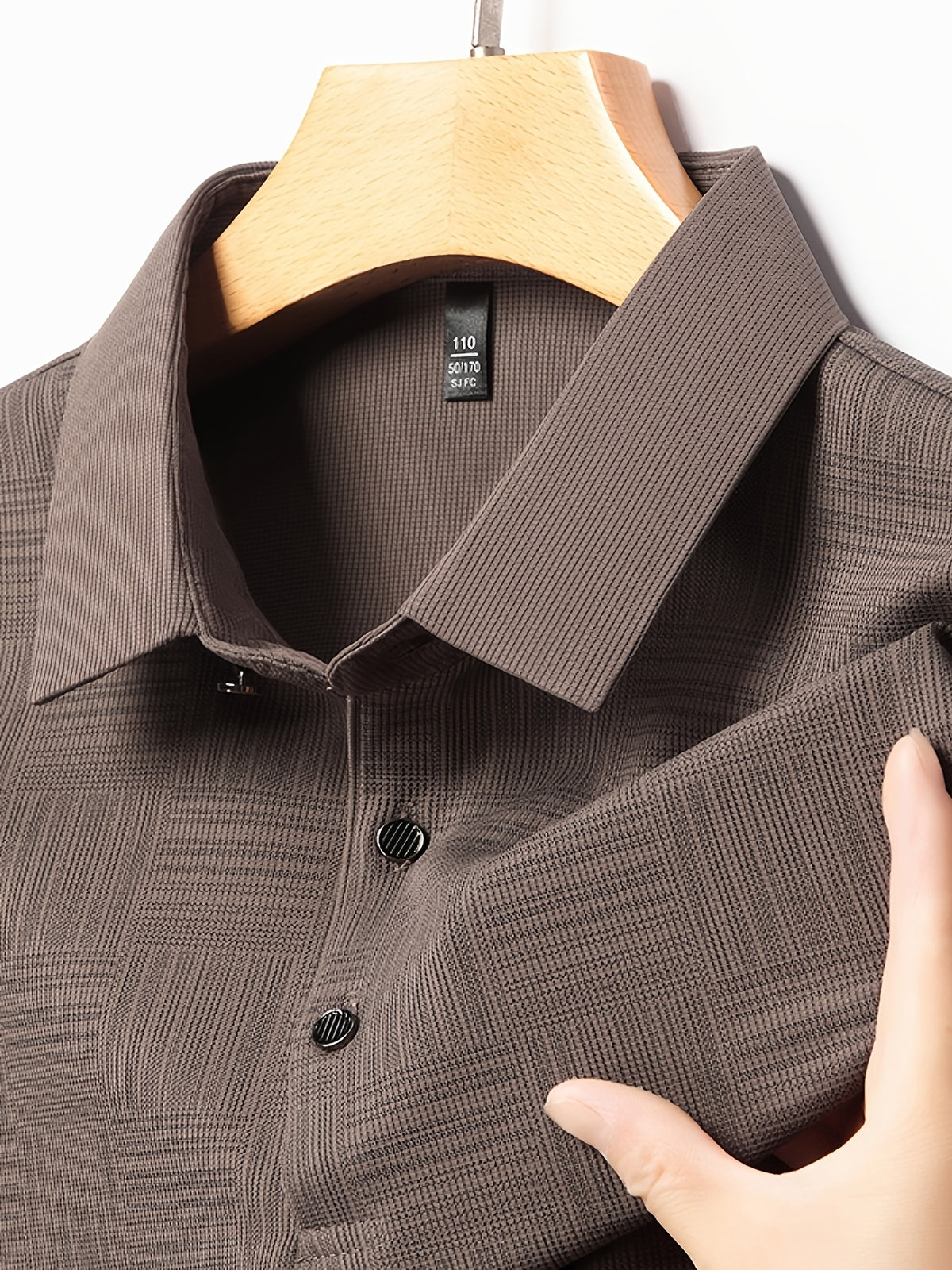 3pcs Set Upon Arrival, Men'S Summer Quick-Drying Breathable Polo Shirt, Commute Lapel Casual Top - Dark Gray