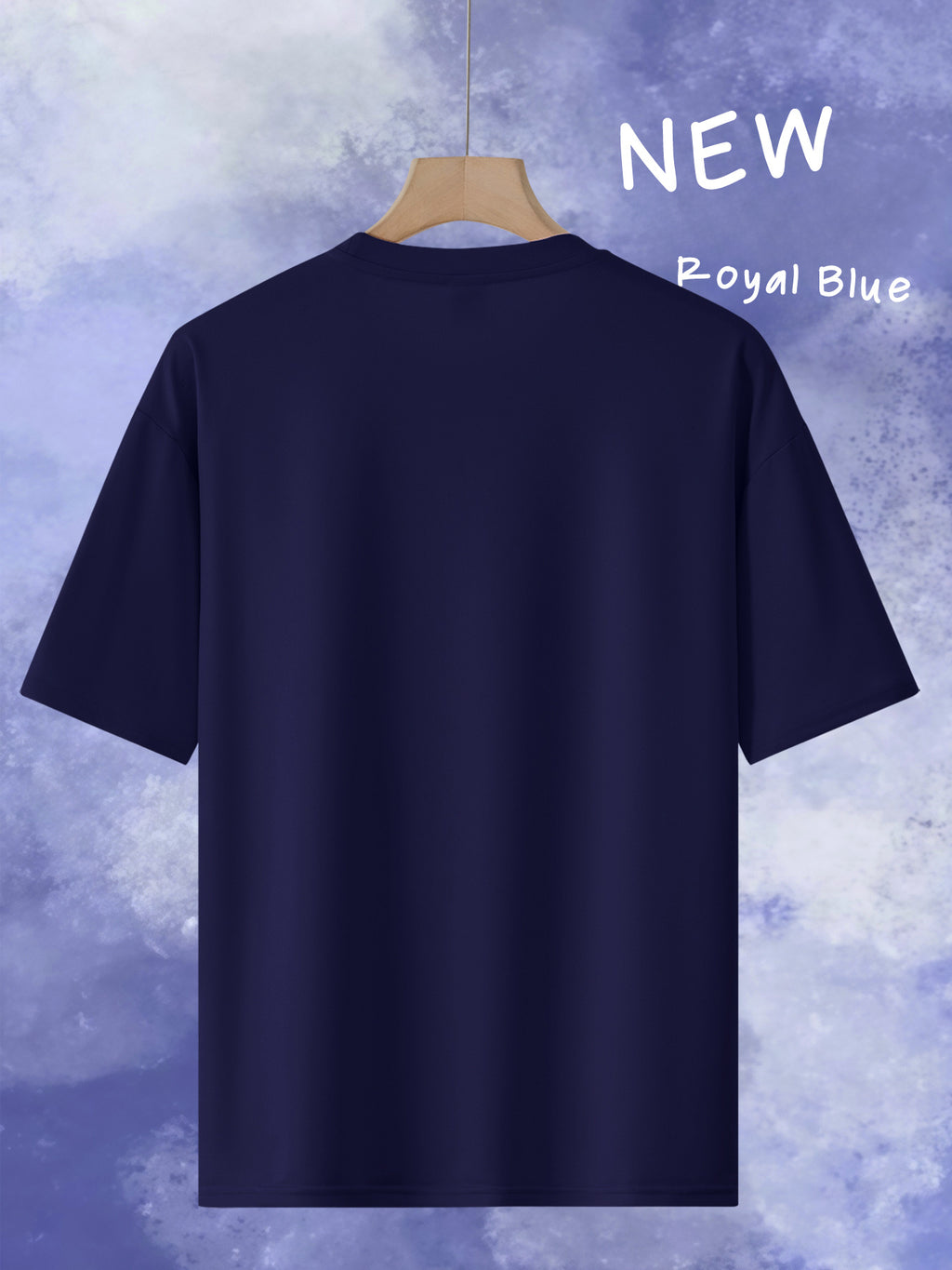Men's Trendy Loose-Fit Crew Neck T-Shirt, Casual Daily Short-Sleeve Tee, BORG 1956 Vintage Letter Print, Simple and  Versatile Top, Suitable as a Gift - Navy Color
