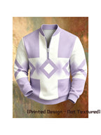 Men's Gradient Pattern Print Half-Zip Stand Collar Sweatshirt, Daily Commute Casual Four-Season Top - Mixed Color 2