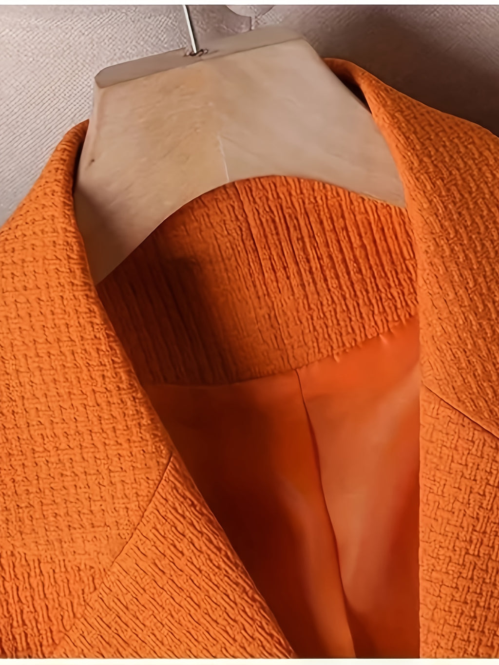 New Orange Women's Blazer, Casual and Versatile with a Unique Design, Trendy Niche Suit Top - Orange
