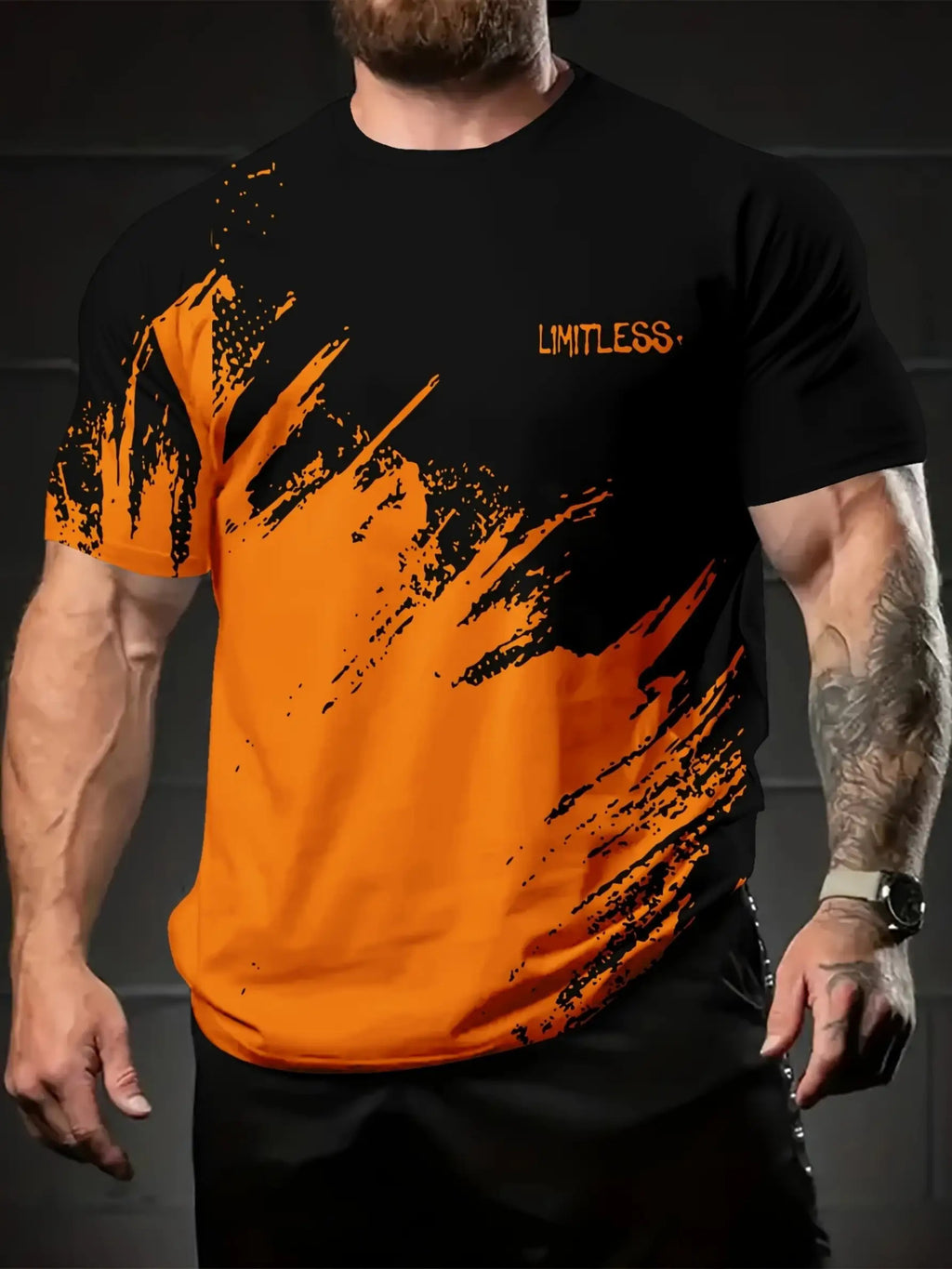 Men'S Print T-Shirt - Breathable Summer Casual & Formal Wear, Suitable for Outdoors, Office, Parties - Plus Size - Mixed colors