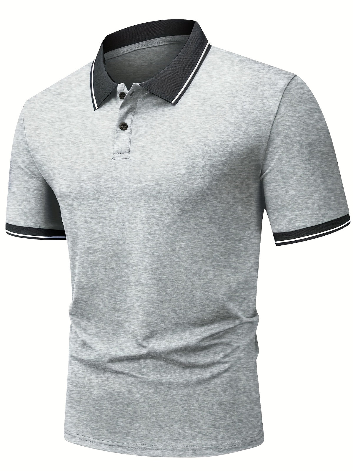 5pcs Summer Lapel Men's Shirts, Solid Color Plain Short Sleeve Shirts, Multi-Color Workwear, Casual Sportswear, Men's Executive Tops - Mix color 5