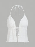 Women'S Fashion Elegant Casual Mesh Cami - White