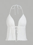 Women'S Fashion Elegant Casual Mesh Cami - White