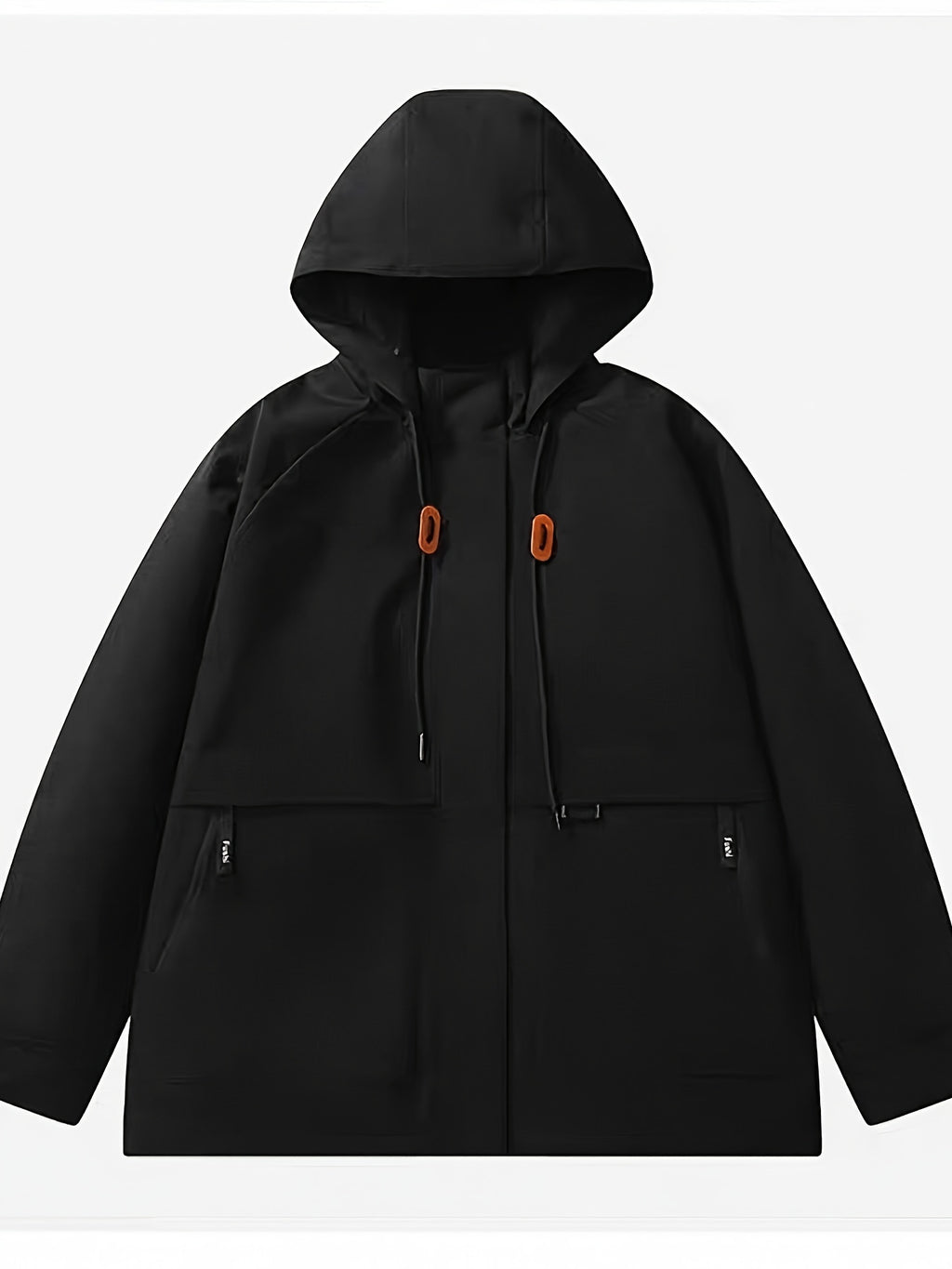 Women's Outdoor Windbreaker Jacket, Stylish Autumn/Winter Outerwear, Casual Loose Windproof Jacket, Fashionable Cardigan Workwear Trench Coat - Black