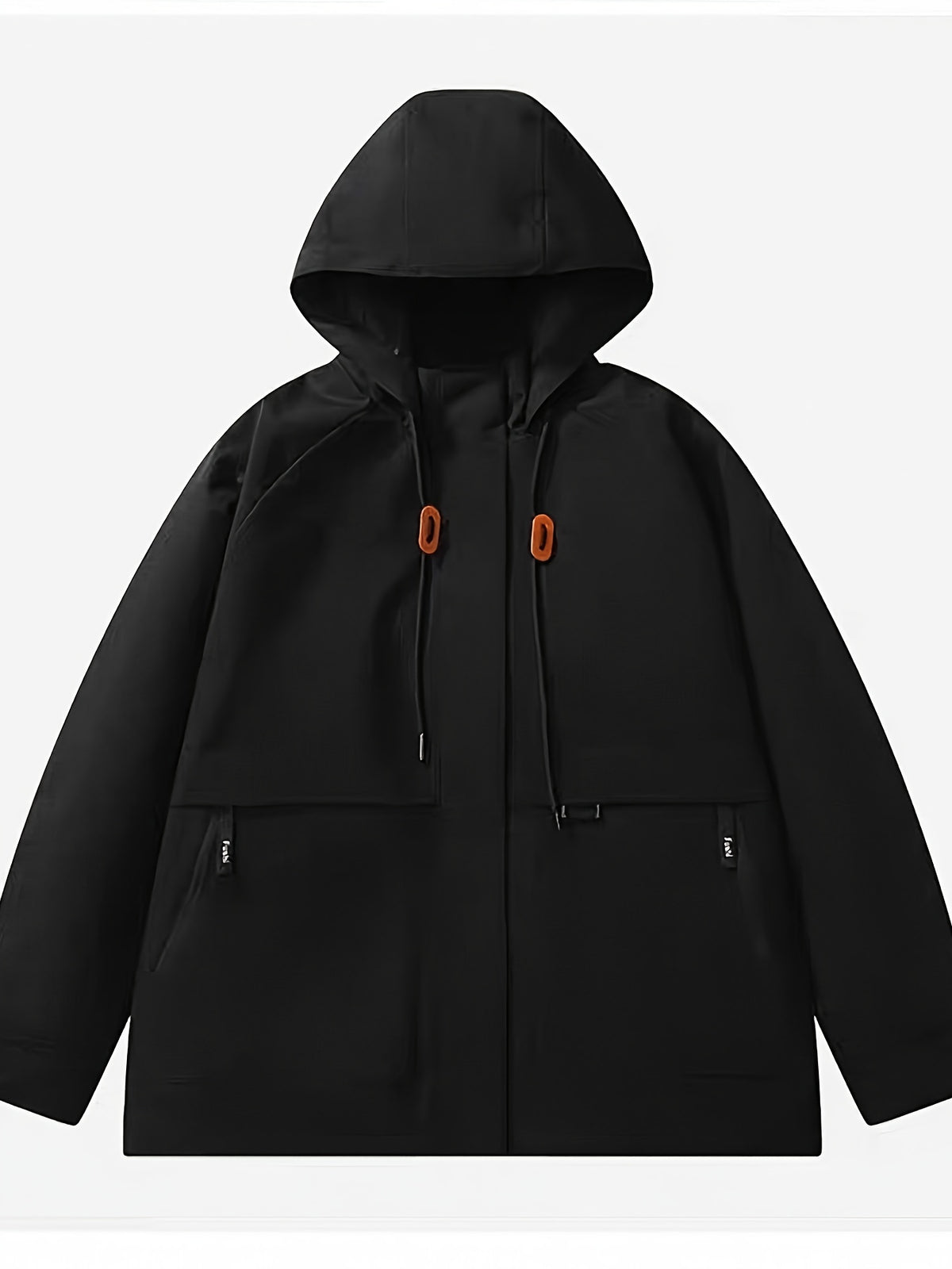 Women's Outdoor Windbreaker Jacket, Stylish Autumn/Winter Outerwear, Casual Loose Windproof Jacket, Fashionable Cardigan Workwear Trench Coat - Black