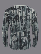 Men'S Round Neck Long Sleeve T-Shirt 3pcs Set Casual Comfortable Home Wear Top Men'S Autumn 3pcs Set [Print Design - No Texture] - Mixed colors