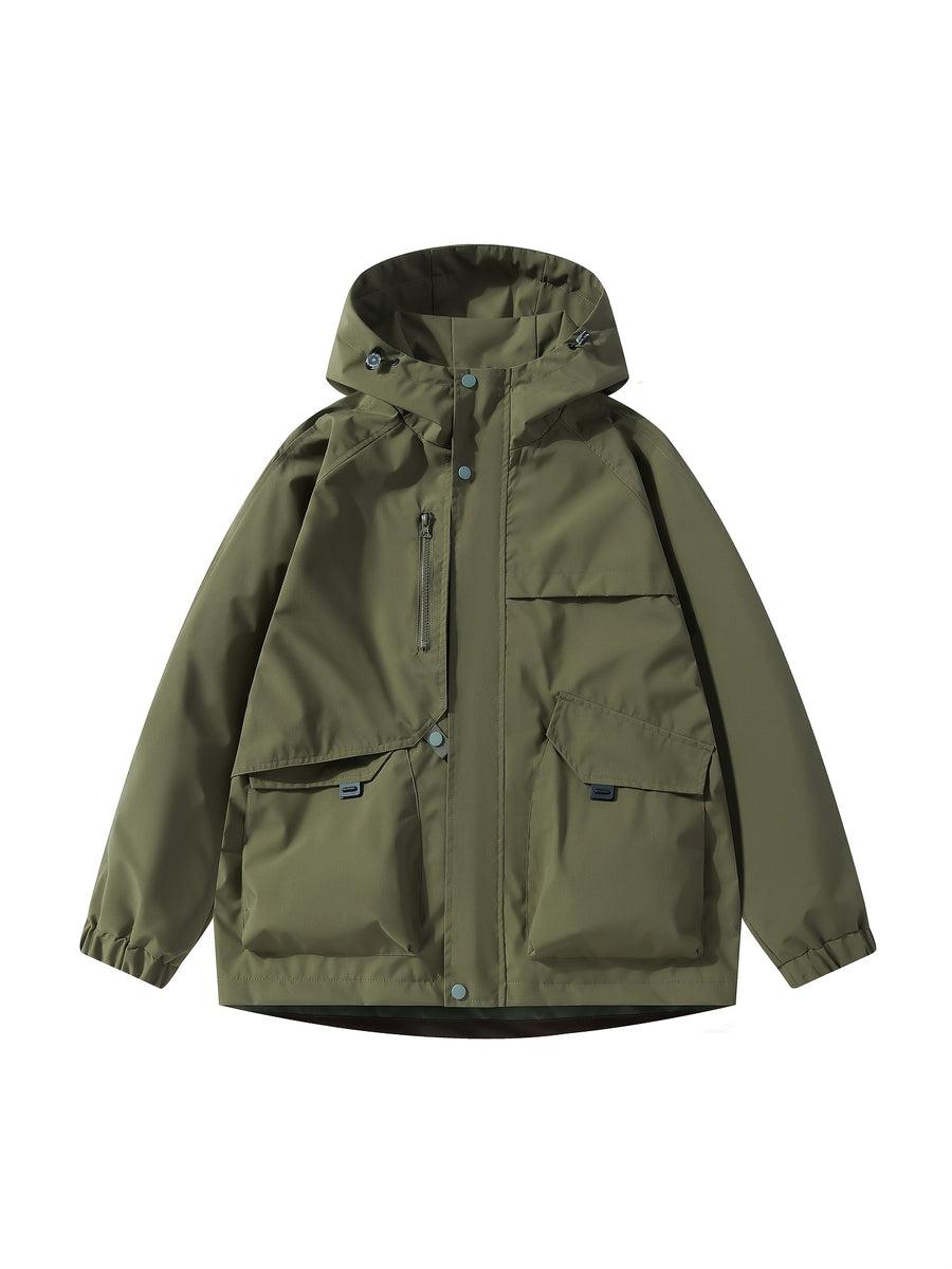 Men'S Lightweight Hooded Softshell Jacket - a Classic, Rugged, And Casual Full-Zip Coat with Multiple Pockets. Suitable for Hiking, Camping, Travel, And Daily Commuting; Ideal for Spring, Summer, And Autumn Wear. A Great Gift Choice for Men - Green