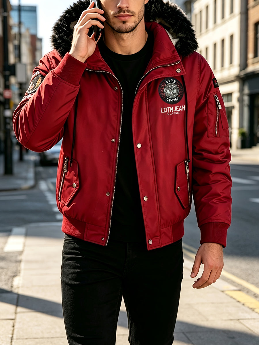 Men'S Winter Jacket Coat - Versatile And Fashionable for Casual Wear, Suitable for Outdoor Activities, Hiking, Commuting, And Gifting - Red