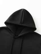 Men's Fashionable Trendy Hooded Casual Sweatshirt, -Lined for Autumn/Winter, American Style for Christmas and Halloween Outings - Black